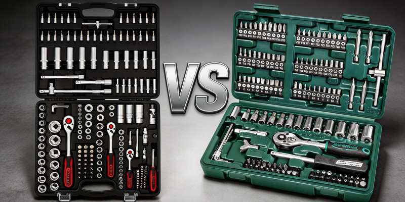 Comparatif caisse à outils : KS Tools 917.0779 (179 pièces) vs Brüder Mannesmann M29166 (130 pièces)